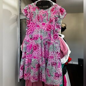 Floral Pink and Green Dress